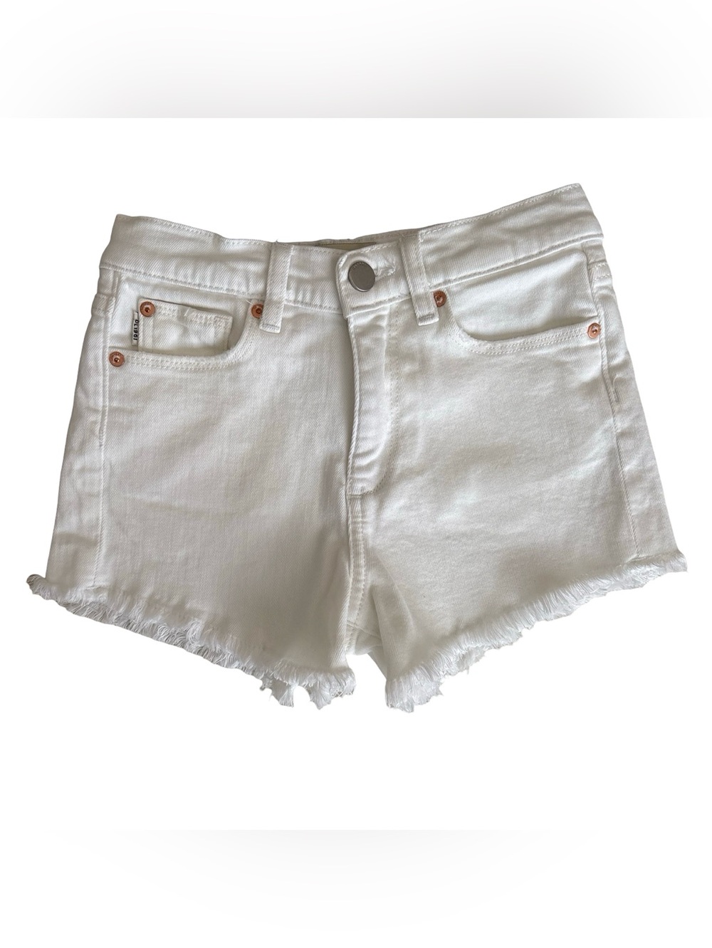 DL1961 White Frayed Lucy Shorts Girls 8